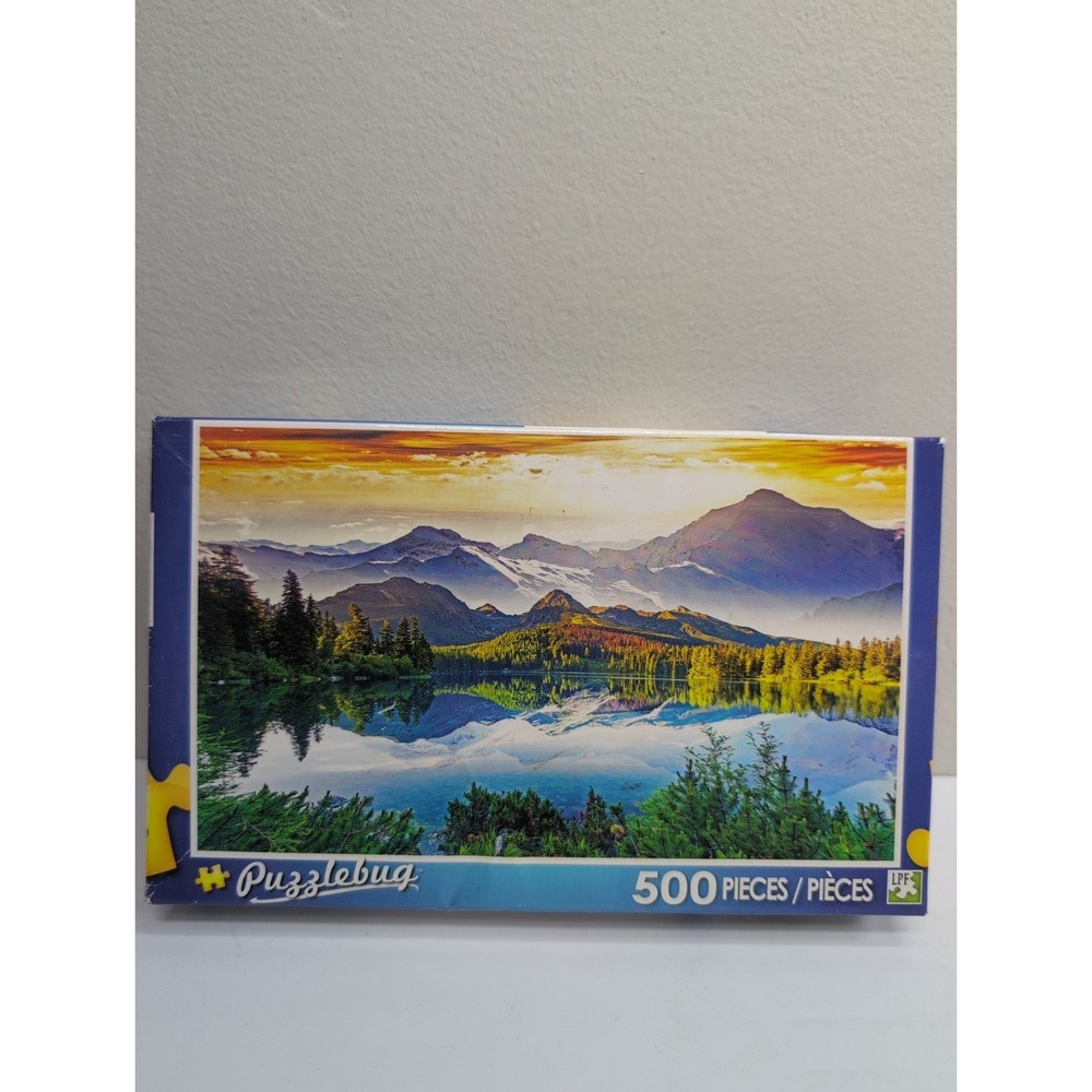 2016 PUZZLEBUG Nature Puzzle for Adult 500 Piece Mountain Lake #5500 18.25x11